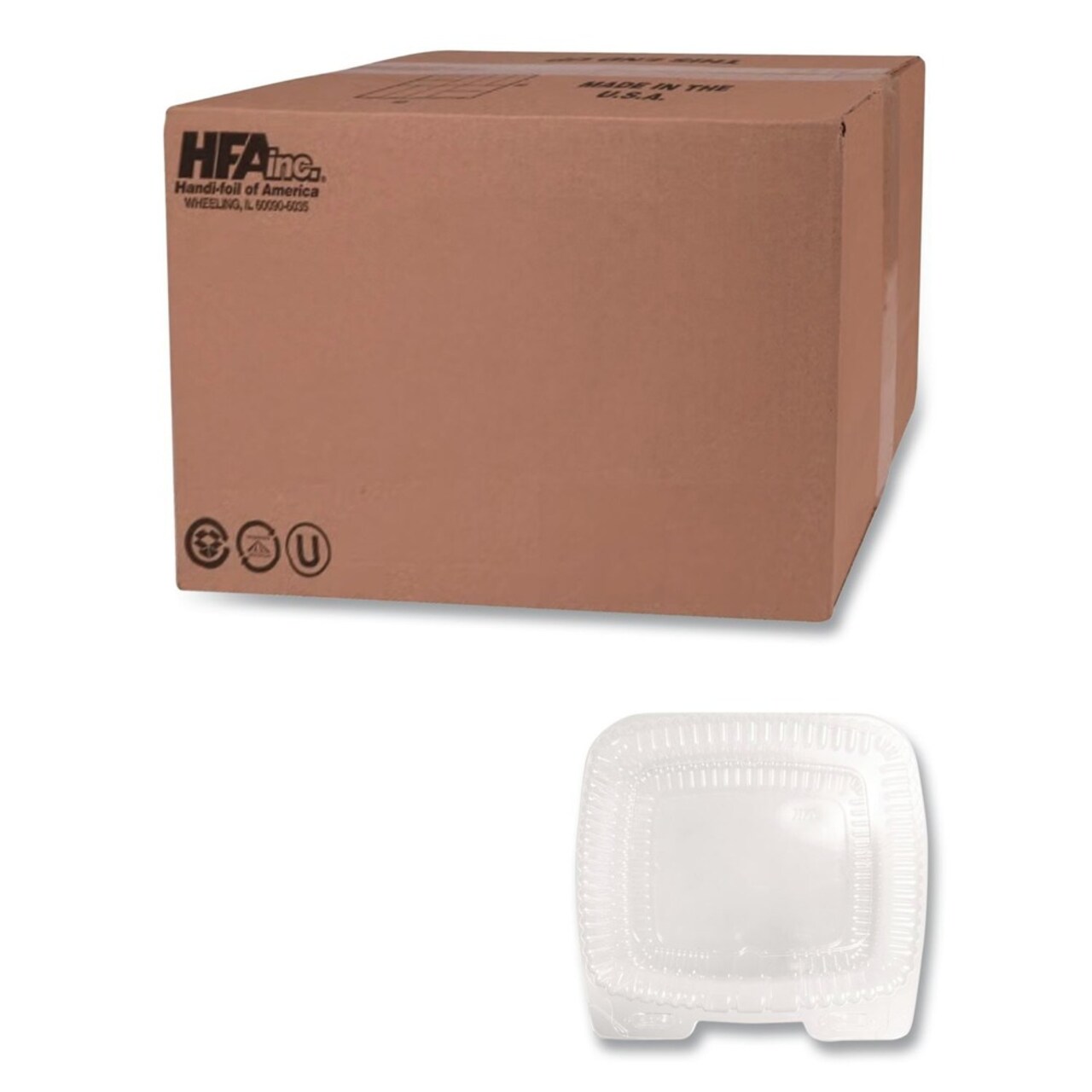 Handi-Foil 8.63 in. x 3 in. x 9 in. 60 oz. Handi-Lock Plastic Food Container - Clear (200/Carton)